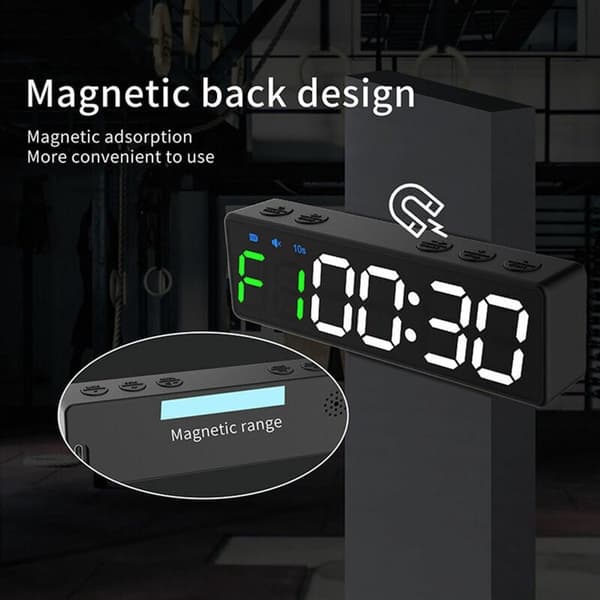 Sports Stopwatch Rechargeable Portable Countdown Timer with Magnetic Back