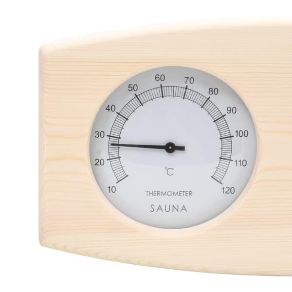 vidaXL 2-in-1 Sauna Thermometer and Hygrometer Hourglass, Solid Pine