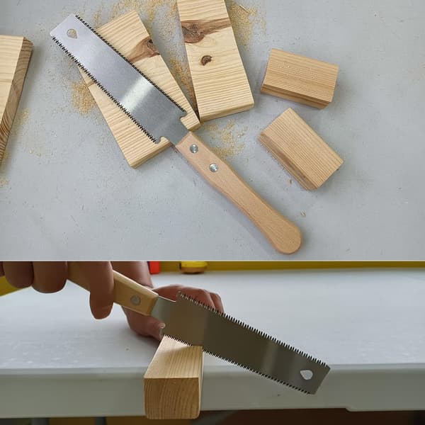 Small Woodworking Saw, 6-inch Flexible Double-Sided Pull Saw, Suitable for Crafts, Hobbies, DIY, and Light Woodworking Projects.