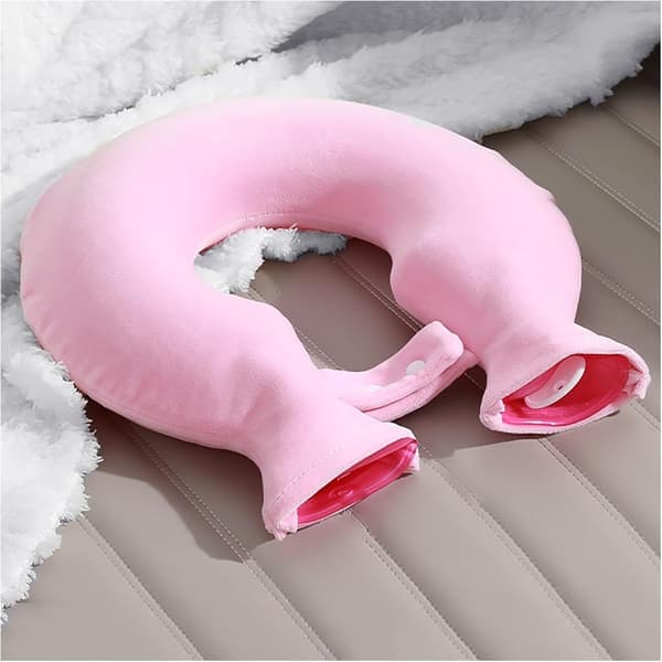U-shaped Hot Water Bottle for Shoulders Neck Warm Compress Refillable Office Home Gift [Ho]