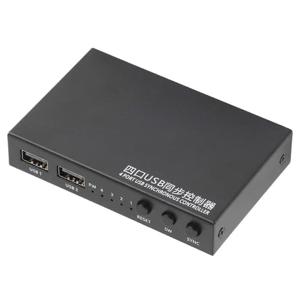 Aimos 1?för?4 4 Porte USB Tastatur Mus Synkroniseringskontrol KVM Switch Splitter