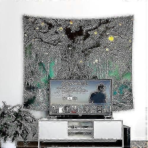 3D Wall Hanging European Floral Pattern Tapestry Home Decor Tree Print Tapestry