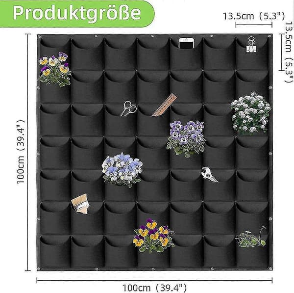 Vertical Hanging Garden, 6 Pockets for Plant Pots, Innovative Layout, Waterproof, Wall-Mounted-9