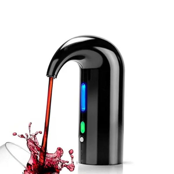 Elektrisk vinluftare, en-touchs bärbar vinkaraff och vindispenserpump för rött och vitt vin, multismart automatisk dispenser