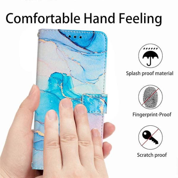 Compatible with iPhone 17 Pro Max Kickstand Case Marble Pattern PU Leather Wallet Case Multi-color Pink Green Pink Green Multicolor