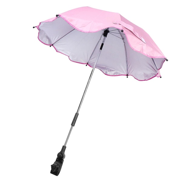 Bekväm baby parasoll multifunktionell barnvagn paraply Baby tillbehör för utsidan O Pink 76.5x65cm