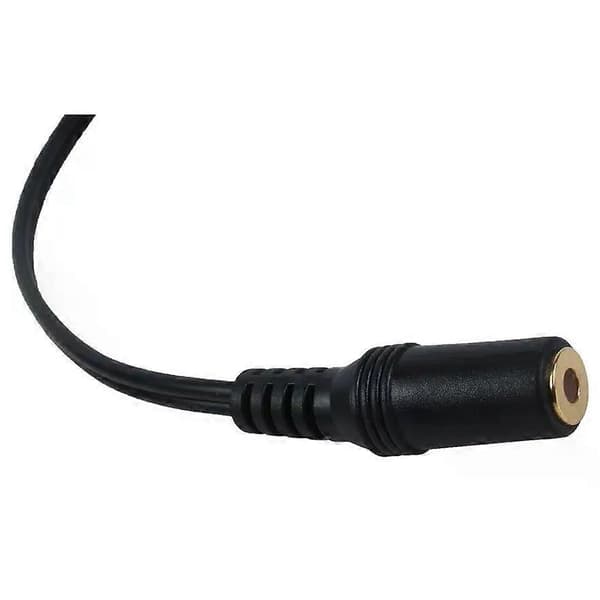 Forgyldt 3,5 mm Jack Hun til 2 Hun Jacks Stereo Adapter Audio Splitter RCA (15cm) Sort