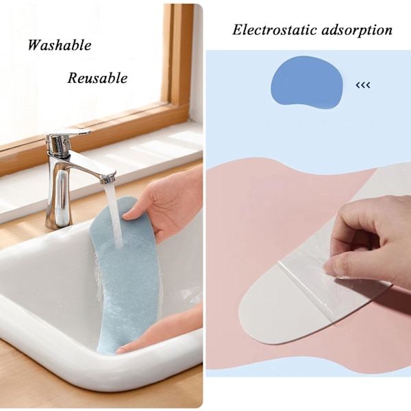 Tjockt Varmt Vadderat Toalettsitsöverdrag | Självhäftande Tvättbar Återanvändbar Toalett Memory Foam Kudde (4 st)