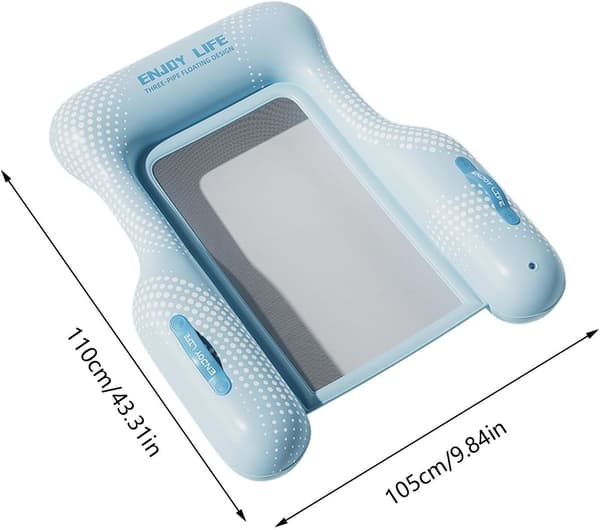 Floating Pool Chair, Foldable Lounger, Three-Sided Support to Prevent Tipping. (DB)