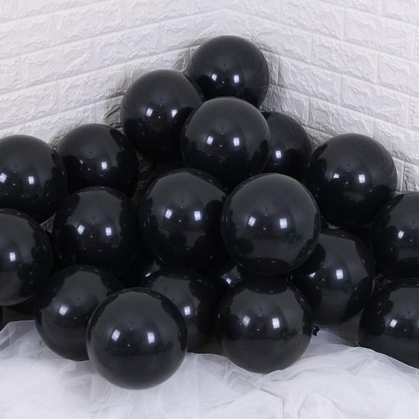 100-pak sorte latexballoner til fest - 12 tommer runde helium