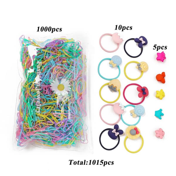 1015 pcs Multi-Purpose Hair Clips Leather Band Combo Set 780 pcs (Box 1015 pcs)