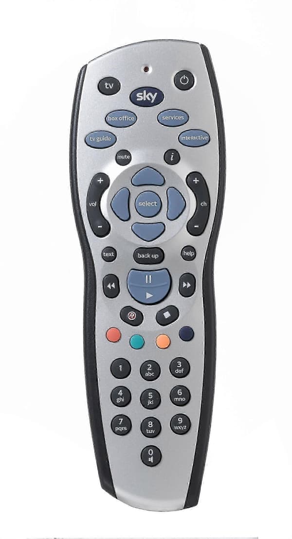 Fjärrkontroll för Sky HD, kompatibel med Sky+ HD digitalbox SKY 120, Silver