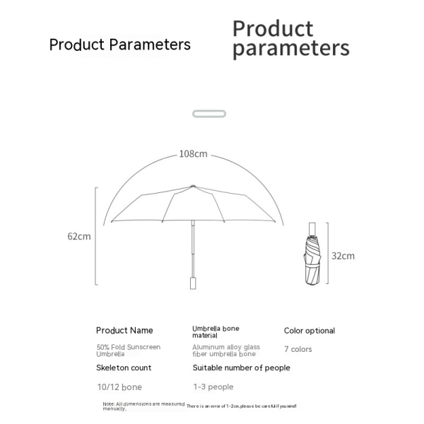 Paraply fuldautomatisk paraply Kompakt omvendt foldeparaply Auto vindtæt rejseparaply（sort）