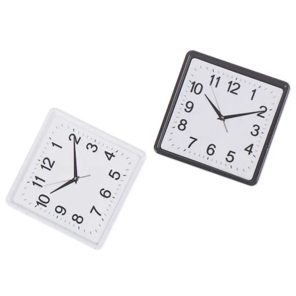 1:12 Dukkehus Vægur Miniature Vægur SORT Sort