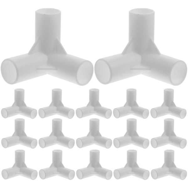 20 kpl Katostenttivarusteita Katostenttivarusteet Muovinen T-liitin Telttatilavarusteet Valkoinen 6,5X4,8X4,8CM White 6.5X4.8X4.8CM