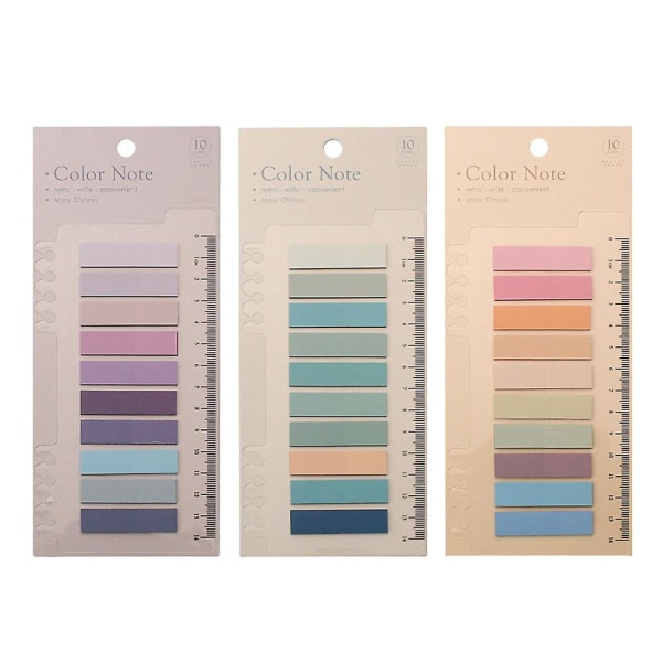 600 stk Fargede Bokmerker Lesing Notater Klistremerker Sticky Bokmerker Neon Sideoppmerker Faner Annotering Bøker Notat Etiketter Fargerike 20x8.5cm Colorful 20x8.5cm