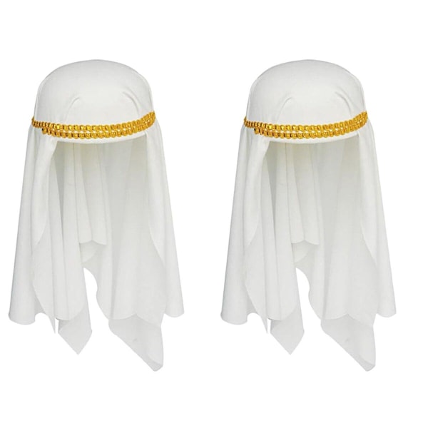 3 st Halloween Arabiska Hattar Vuxenföreställning Hatt Polyester Party Kostymer Rekvisita En Storlek Arabisk Cosplay 2pcs M