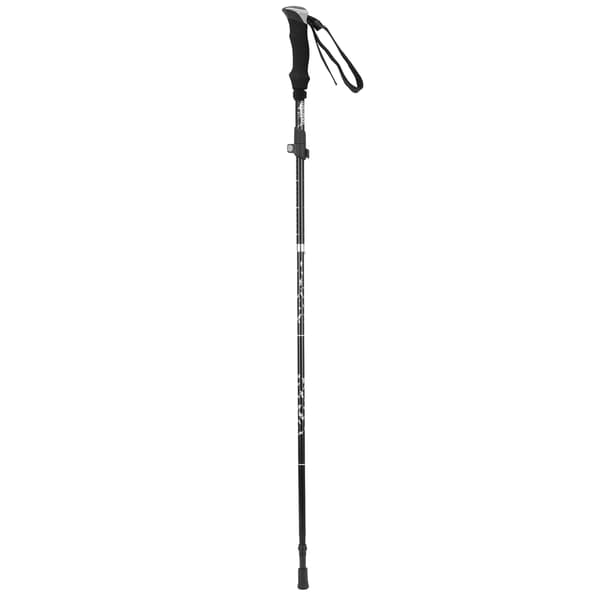Vandrestav 5-delt foldbar aluminiumslegering justerbar foldestav til udendørs camping Sort
