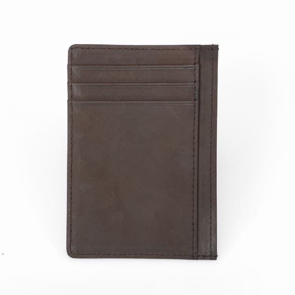RFID Card Wallet with Bill Compartment - Genuine Leather Smells Quality BROWN BROWN BRUN