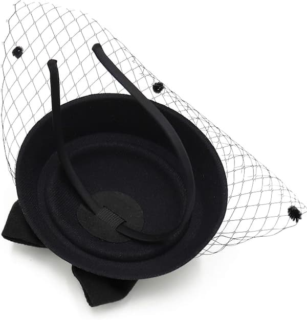Damehatt med rosett, Pillbox-stil, Bryllup, Teselskap