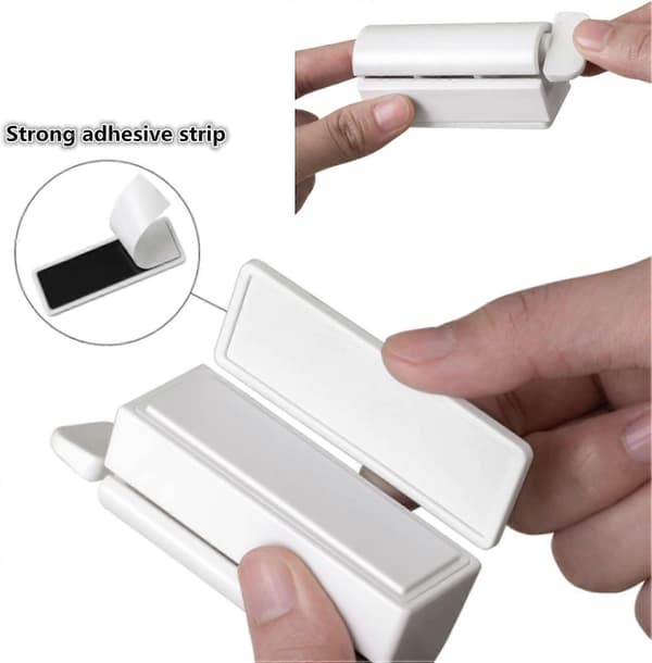 Wall-mounted Rolling Tube Toothpaste Squeezer Magnetic Toothpaste Holder Stand Rotating Toothpaste Dispenser (White/3 Pieces)