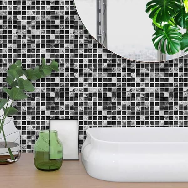 3D Self-Adhesive Wall Decal - BEMSM - Geometry - 10-pack - 15cm x 15cm[DB]