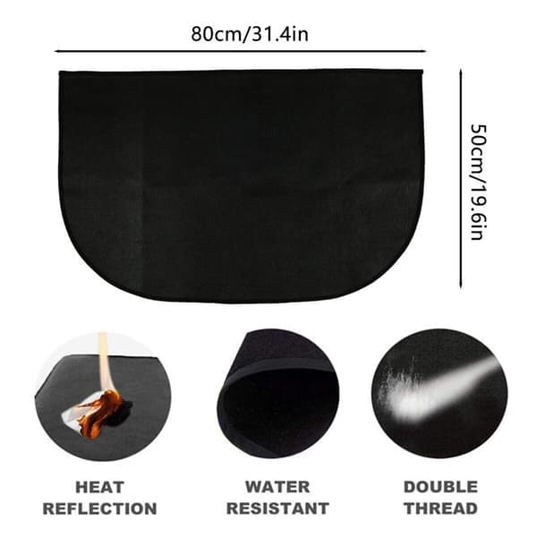 Brandsäker Matta Brandsäker Eldstadsmatta Härd Grill Golvskydd 50X80CM 50X80CM 50X80CM
