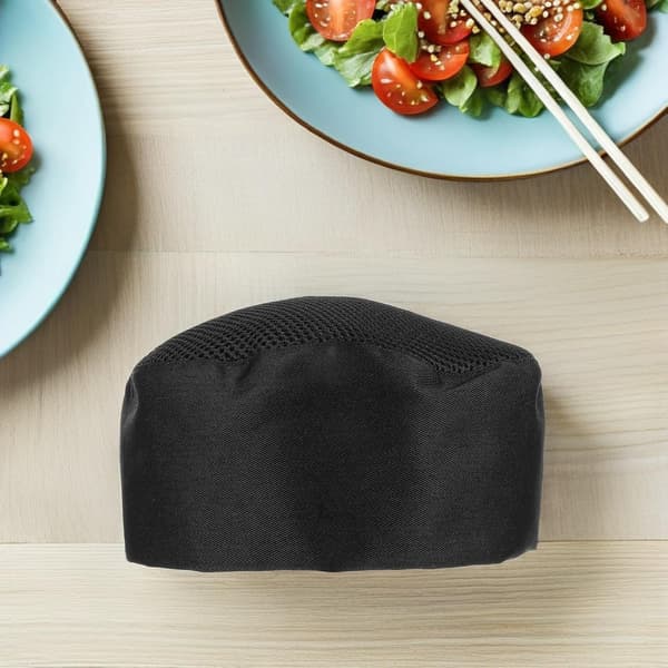 Kockmössa 4-pack Andningsbar Nätduk Kökshatt Svart