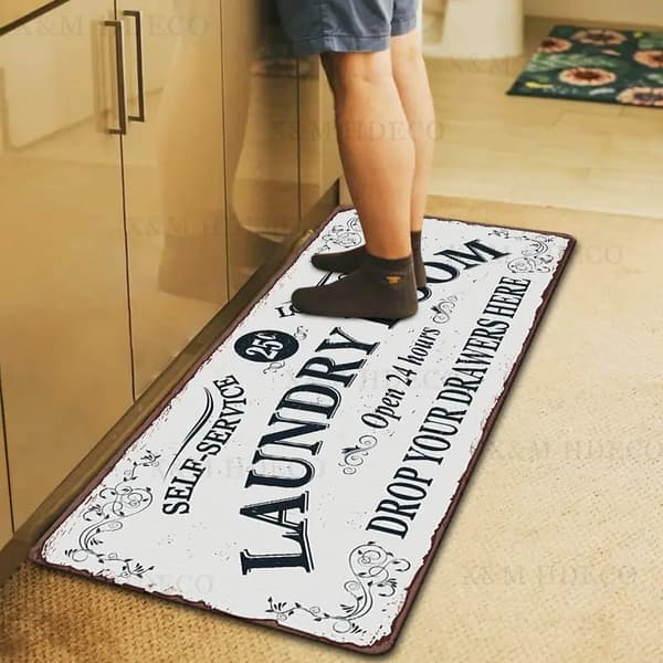 1 pc. Waterproof Non-slip Bathroom Runner Mat - Machine Washable Entrance Mat - 61x180cm