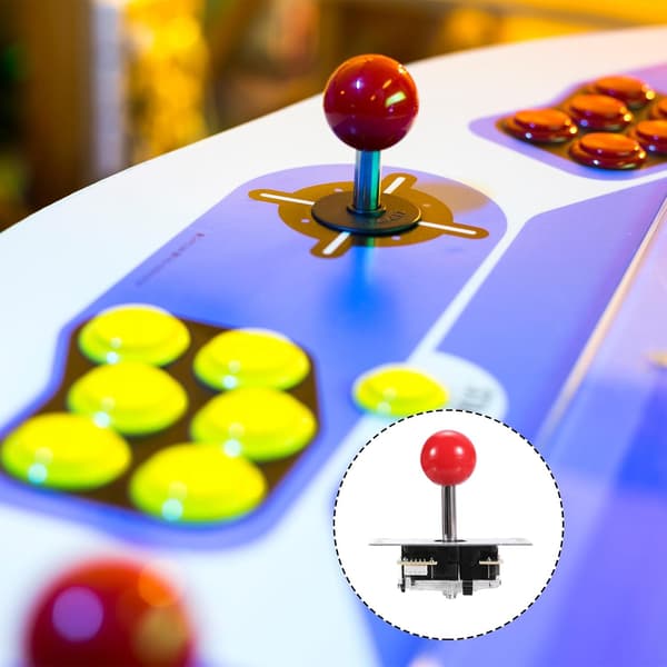 PC Joystick DIY-sett Arkadespilldeler Knapp ABS 5-pinners for klassisk rød