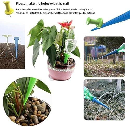 12 stk automatiske vanningspigger, kjegleformede vanningspigger for planter til hage, hjem