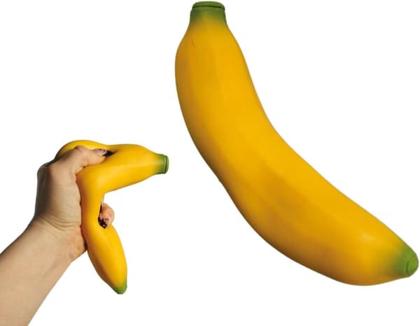 Tobar 30232 Squishy Banan 1 stk, gul, lille