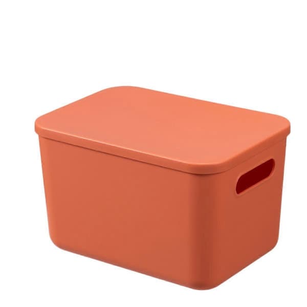 Covered Container with Drawers Storage Management Box, Desk Playroom Classroom Office, 8 L Covered Orange