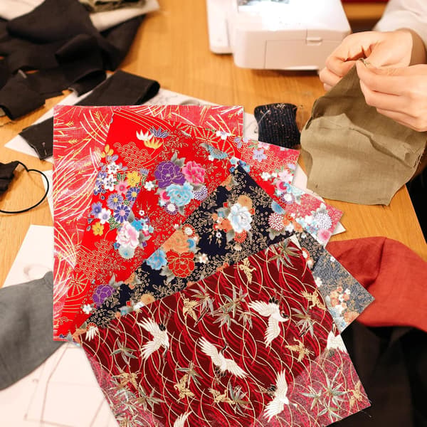 Japanese Style Cotton Fabric Pack 5 Pcs 20x25 cm Floral Patchwork Squares