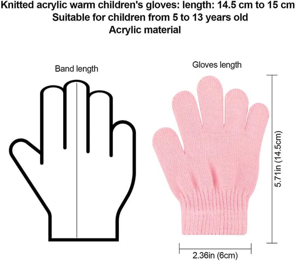 6st Magiska Stretchhandskar, Unisex Stickade Helhandsvantar Vinterhandskar För Dagligt Bruk Vinn