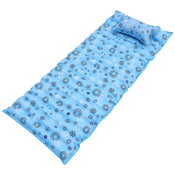 Camping Sleeping Mat Beach Camping Mat Tent Sleeping Mat Air Sleeping Pad Household Water BedSky-blu