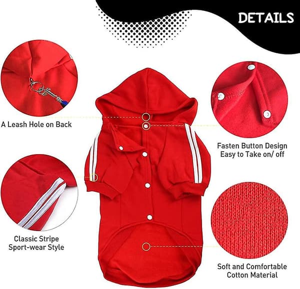 Hundtröja Varm Hundkläder Vinterkläder För Stora Hundar Knappdesign Hundpresent