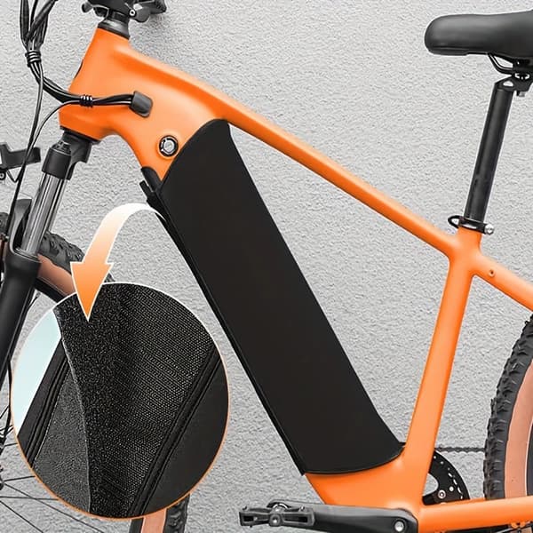 E-bike Battery Protective Cover for Frame 30-38 cm Waterproof Dirt and Scratch Resistant Accessory Orange