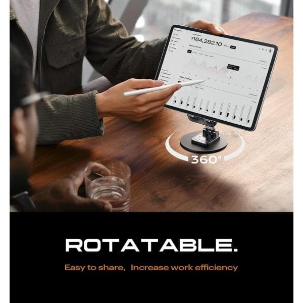 Rotatable Cell Phone Holder for Desk Foldable iPhone Stand for Desk Height Adjustable Phone Holder Portable Cradle Desk Dock