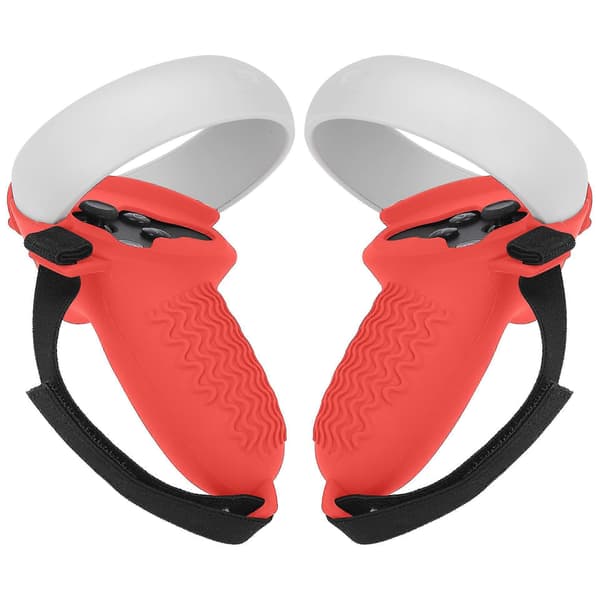 Silicone Case Compatible with Oculus Quest 2 Controllers, Anti-Slip Accessories, with Adjustable Hand Strap