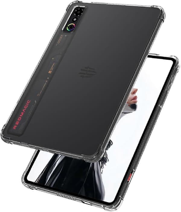 Cover til RedMagic Astra Gaming Tablet, Blød TPU-bagside, Transparent Rød