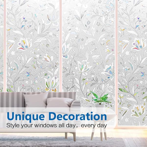 Vindusdekaler (44,5 x 100 cm) 3D dekorativ vindusvinyl for Gl