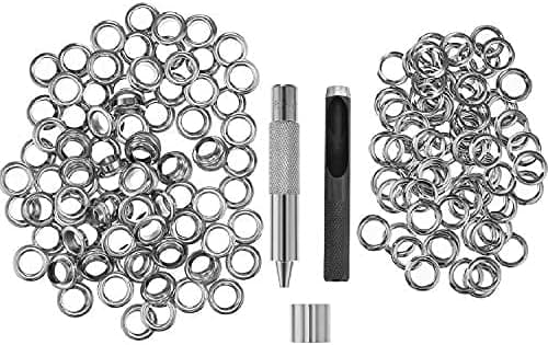 wxsp Grommet Tool Kit, Grommet Setting Tool, 100 sett maljer, maljer (1/2 tomme diameter), maljer og maljestans