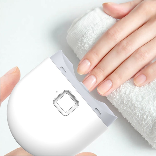 Elektrisk Nagelklippare, Touch Nageltrimmer med LED & Ljuskänslighet, Nagelavfall Förvaring, Säkra Fingernagelsaxar för