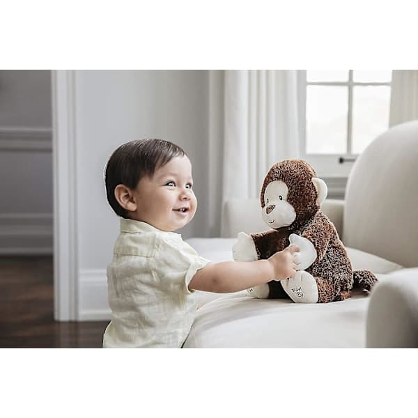Syngende og klappende ape kosedyr 30 cm