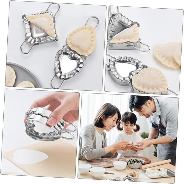 1 stk Hjerteformet Dumplingform Pressværktøj i Rustfrit Stål til Nem Dumplingfremstilling til Hjemmekøkken og DIY-madlavning