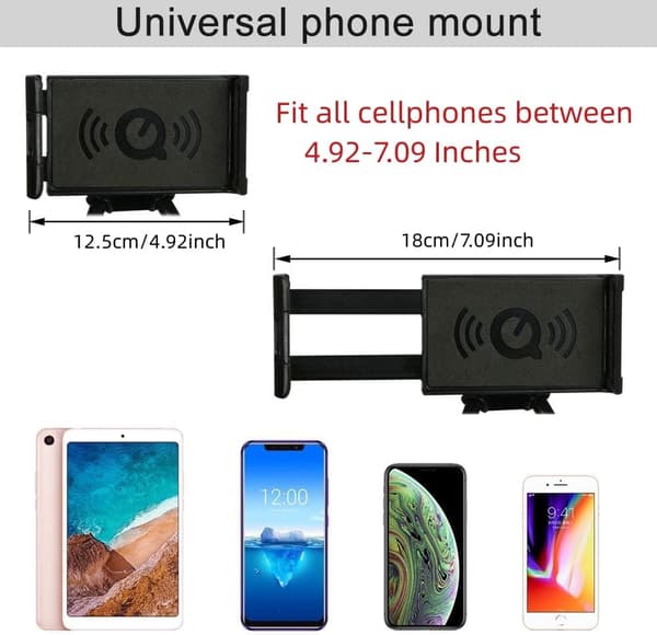 Universal telefonholder til nakken, dovendyr, telefonholder til nakken til mobiltelefonplacering (sort) sort.