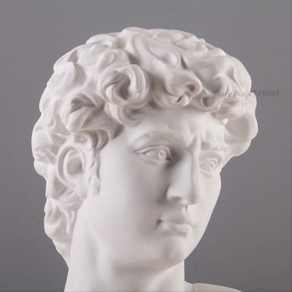Grekisk mytologi David huvud byst staty mini Europa Michelangelo