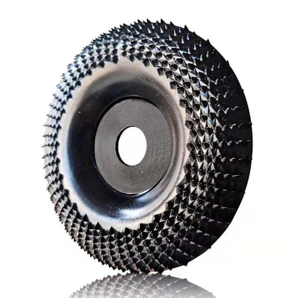 Puutyöstökoneen hiomakiekko kaiverruslevy hiiliteräs kulmahiomakoneen kiekko 16mm ID 100mm OD, musta