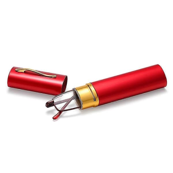 Smidige læsebriller med penneclips, rørformet etui, bærbare og lette ~